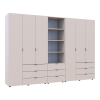 Kleiderschrank Doros Gelar Kaschmir 3+3 Türen Säulenschrank 292,4x49,5x203,4 (42005178)