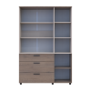 Kleiderschrank Doros Thorn Cremona Cannolo/Kaschmir 3 Türen 3 Schubladen Böden 135x51,6x200 (44900502)