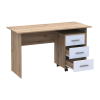 Computertisch Doros T3 Ewok Eiche Weiß 120x60x78 (41901064)