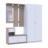Flurmöbel Set Bela + Kleiderschrank Promo Sonoma Eiche/Weiß 190x48x204 (42005328)