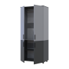 Kleiderschrank Doros Thorn Anthrazit/Grau 2 Türen Kleiderstange 90x51,6x200 (44900471)