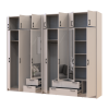 Kleiderschrank mit Spiegel und Aufsatz Doros Rondi Kaschmir 3+4 Türen 281x52x236 (42005637)