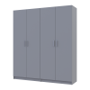 Kleiderschrank-Set Doros Promo Grau mit Regalen 2+2 Türen 180x48x204 (80737771)