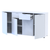 Kommode Doros Ron 7 Weiß 4 Türen 2 Schubladen 160x38x81 (44900222)