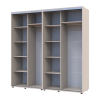Kleiderschrank Doros Sigma Slim Schiebetüren Kaschmir 2+2 Türen 220x60x214.4 (42005591)