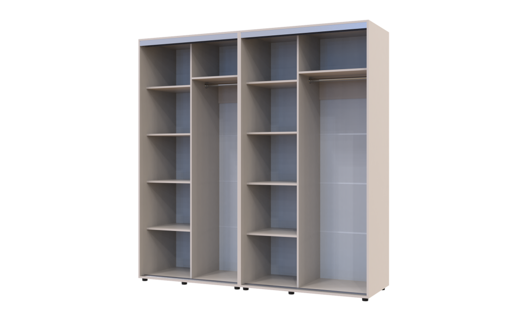 Kleiderschrank Doros Sigma Slim Schiebetüren Kaschmir 2+2 Türen 220x60x214.4 (42005591)
