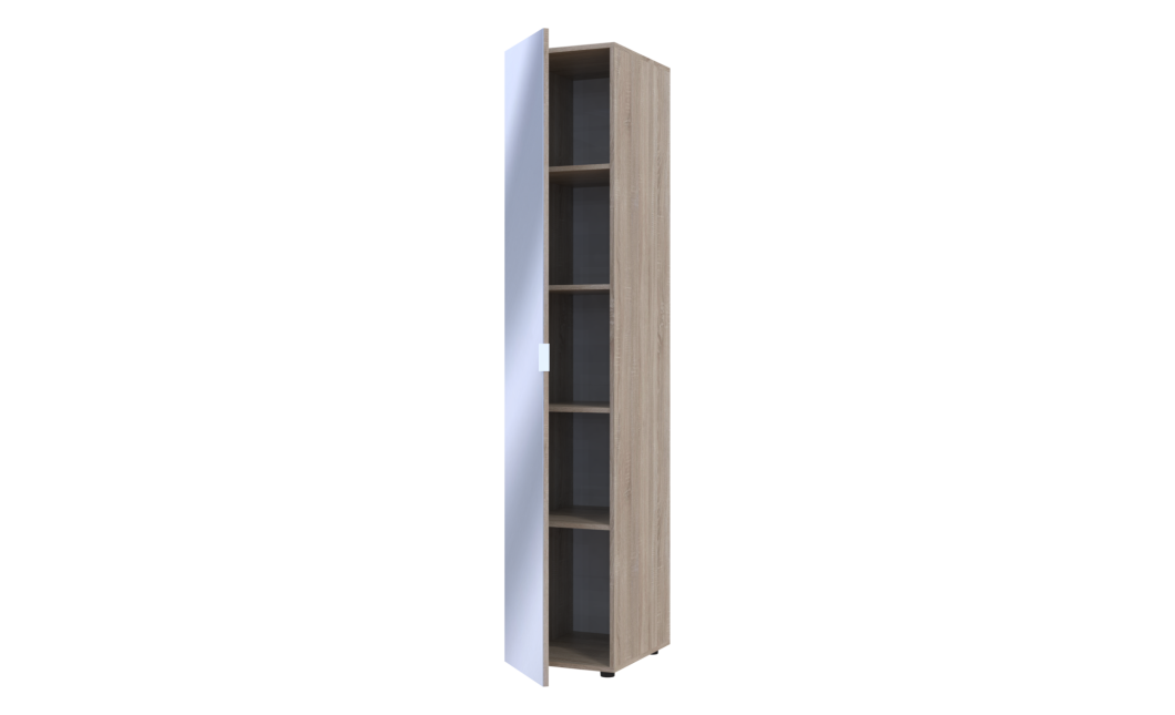 Drehtürenschrank Doros Gelar Sonoma Eiche mit Spiegel 39x49,5x203,4 (44900243)