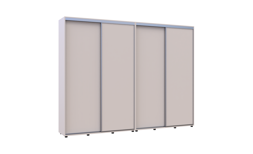 Kleiderschrank Doros Sigma Slim Schiebetüren Kaschmir 2+2 Türen 280x45x214.4 (42005602)