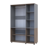 Kleiderschrank Doros Thorn Cremona Cannolo/Grau 3 Türen Kleiderstange 135x51,6x200 (44900503)