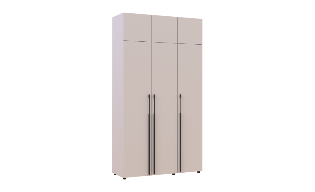 Kleiderschrank mit Regalen und Aufsatz Doros Kasper Kaschmir 3 Türen 135x48x245 (42005564)