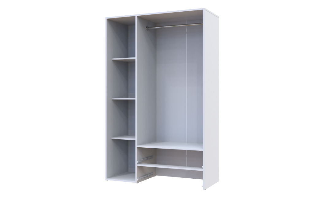 Kleiderschrank Doros Ektor Weiß 3 Türen 116x49,5x180 (80737076)