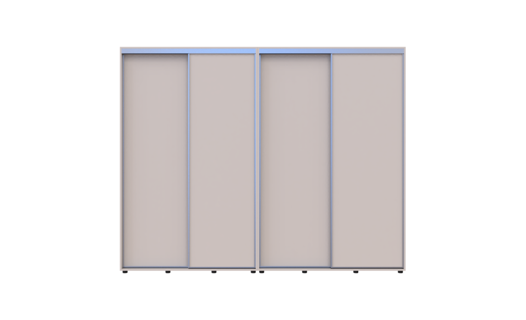 Kleiderschrank Doros Sigma Slim Schiebetüren Kaschmir 2+2 Türen 270x60x214.4 (42005601)