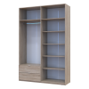 Kleiderschrank Doros Lukas mit Drehtüren Sonoma Eiche 160x50x240 (80737730)