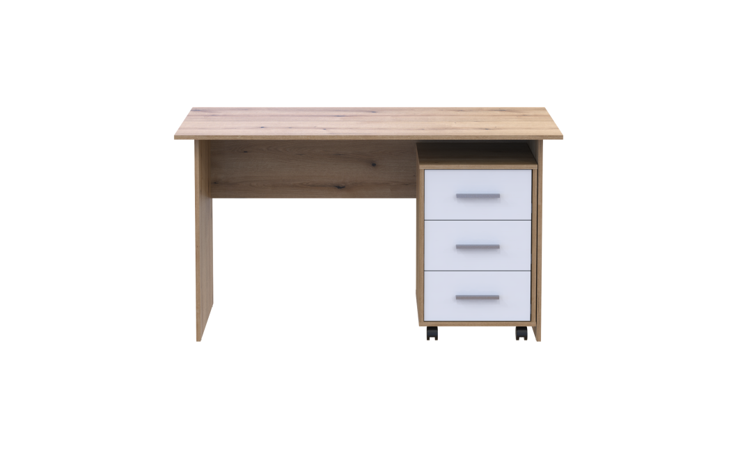 Computertisch Doros T3 Ewok Eiche Weiß 120x60x78 (41901064)