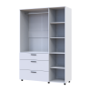 Kleiderschrank Doros Thorn Weiß 3 Türen 3 Schubladen Kleiderstange 135x51,6x200 (44900485)