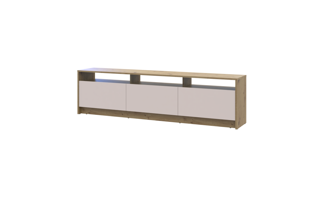 TV-Board Doros U3 Artisan Eiche / Kaschmir 180x33x43 (41516203)