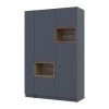 Kleiderschrank Doros Dale mit Drehtüren Anthrazit/Ewok Eiche 2 Türen 143,2x52x220 (42005337)