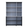 Kleiderschrank Doros Thorn Anthrazit/Weiß 3 Türen Böden 135x51,6x200 (44900516)