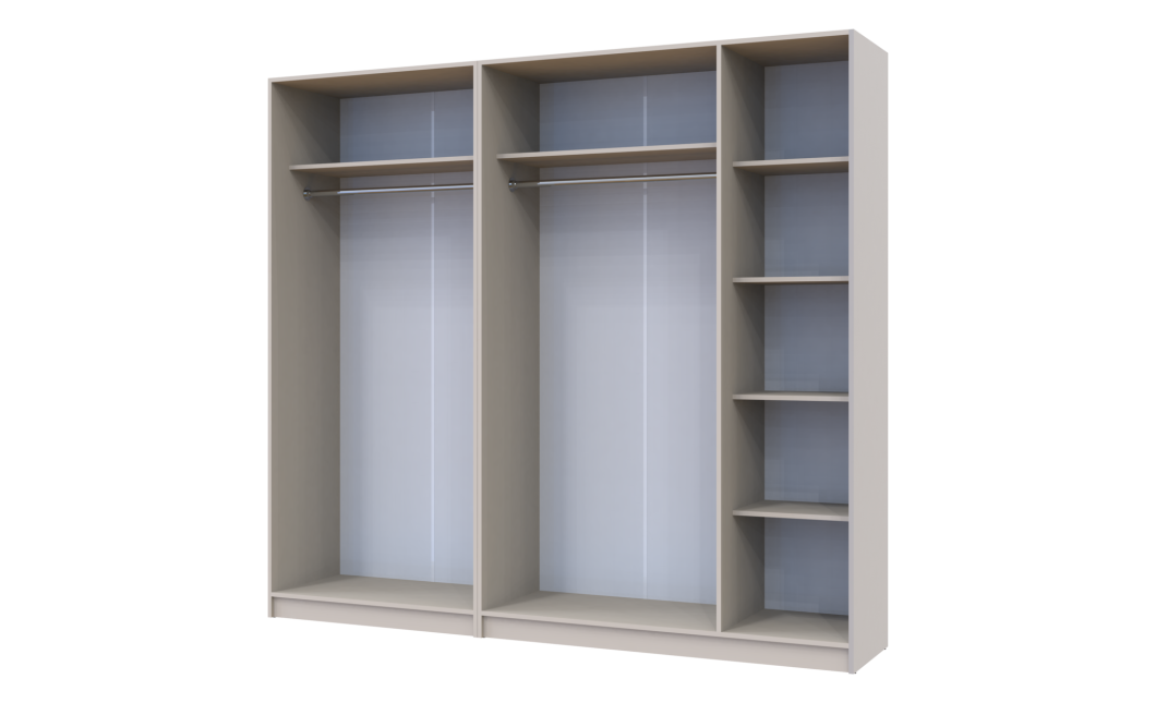 Kleiderschrank Doros Promo mit Drehtüren Kaschmir 2+3 Türen 225x48x204 (80737673)