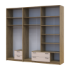 Kleiderschrank mit Spiegel und Aufsatz Doros Rondi Artisan Eiche/Kaschmir 2+4 Türen 242x52x236 (42005669)