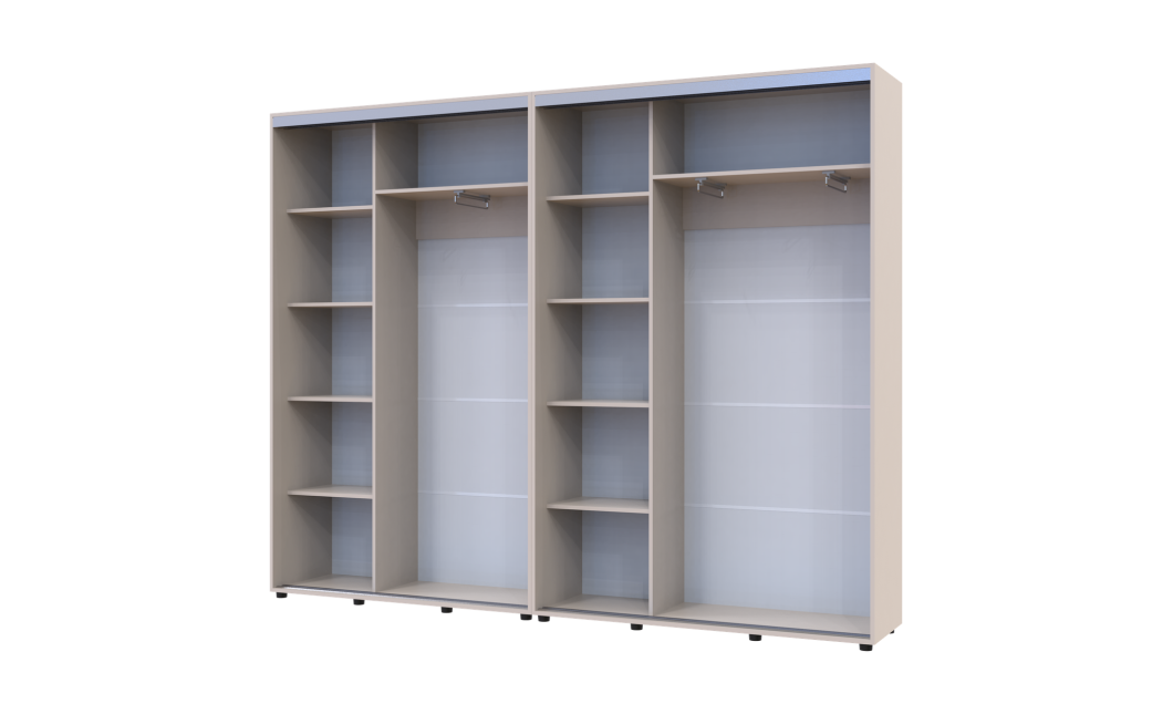 Kleiderschrank Doros Sigma Slim Schiebetüren Kaschmir 2+2 Türen 270x45x214.4 (42005600)