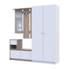 Flurmöbel Set Bela + Kleiderschrank Promo Sonoma Eiche/Weiß 190x48x204 (42005328)