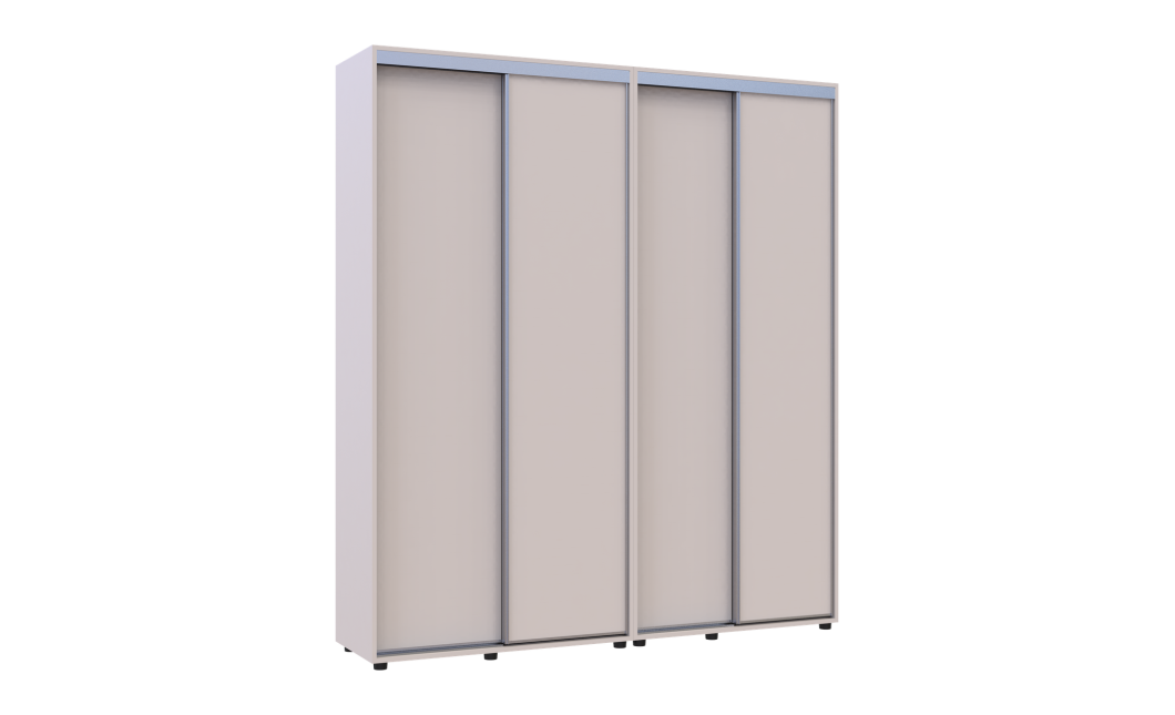 Kleiderschrank Doros Sigma Slim Schiebetüren Kaschmir 2+2 Türen 190x45x214.4 (42005584)