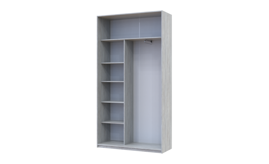 Kleiderschrank Doros City Light Natti Luc Schiebetüren mit Spiegel 120x45x225 (80736504)