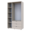 Kleiderschrank Doros Gelar mit Drehtüren Kaschmir 3 Türen 116,2x49,5x203,4 (80737633)