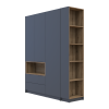 Kleiderschrank Doros Dale mit Drehtüren Anthrazit/Ewok Eiche 3 Türen 178x52x220 (42005338)