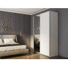 Kleiderschrank Doros G-Caiser Schiebetüren Weiß mit Spiegel 160x60x240 (42002103)