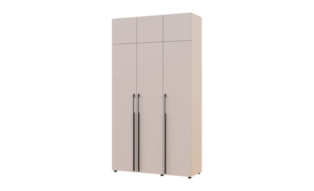Kleiderschrank mit Schubladen und Aufsatz Doros Kasper Kaschmir 3 Türen 135x48x245 (42005566)