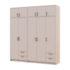 Kleiderschrank mit Aufsatz Doros Rondi Kaschmir 2+3 Türen 203x52x236 (42005630)