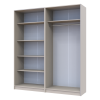 Kleiderschrank Doros Promo Set mit Böden Kaschmir 2+2 Türen 180x48x204 (44900290)