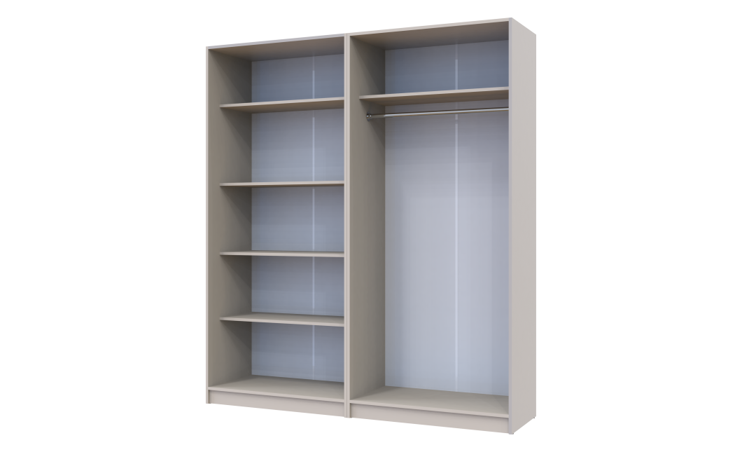 Kleiderschrank Doros Promo Set mit Böden Kaschmir 2+2 Türen 180x48x204 (44900290)