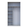 Kleiderschrank Doros City Light Natti Luc Schiebetüren mit Spiegel 120x45x225 (80736500)
