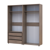 Kleiderschrank mit Schubladen Doros Kasper Cremona Cannolo 2+2 Türen 180x48x204 (42005729)