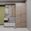 Flurmöbel Set Bela + Kleiderschrank Promo Sonoma Eiche/Weiß 190x48x204 (42005327)