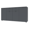 Kommode Doros Ron 7 Graphitgrau 4 Türen 2 Schubladen 160x38x81 (44900236)