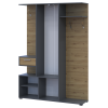 Flurschrank Doros Finch Graphitgrau/Eiche Artisan 145x37x202 (44900220)