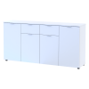 Kommode Doros Ron 7 Weiß 4 Türen 2 Schubladen 160x38x81 (44900222)