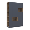 Kleiderschrank Doros Dale mit Drehtüren Anthrazit/Ewok Eiche 2 Türen 143,2x52x220 (42005337)