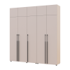 Kleiderschrank mit Schubladen, Regalen und Aufsatz Doros Kasper Kaschmir 2+3 Türen 225x48x245 (42005556)