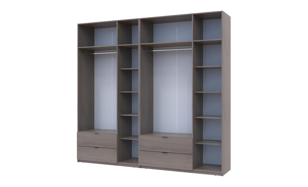 Kleiderschrank Doros Lukas Cannolo / Cannolo 3+3 Türen 255x50x240 (42005242)