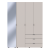 Kleiderschrank Doros Gelar Kaschmir 3 Türen mit Spiegel 155x49,5x203,4 (80737657)
