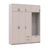 Drehtürenschrank Doros Rondi mit Kleiderstange und Oberschrank Kaschmir 3 Türen 181x52x236 (42005395)