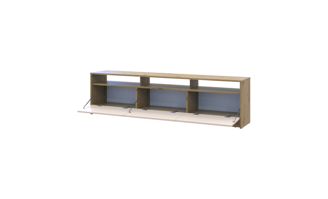 TV-Board Doros U3 Artisan Eiche / Kaschmir 180x33x43 (41516203)