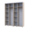 Kleiderschrank Doros Sigma Slim Schiebetüren Kaschmir 2+2 Türen 180x45x214.4 (42005582)