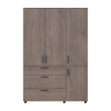 Kleiderschrank Doros Thorn Cremona Cannolo 3 Türen 3 Schubladen Böden 135x51,6x200 (44900478)