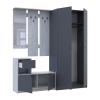 Flurmöbel Set Bela + Kleiderschrank Promo Kiefer Natti/Graphit 190x48x204 (42005329)